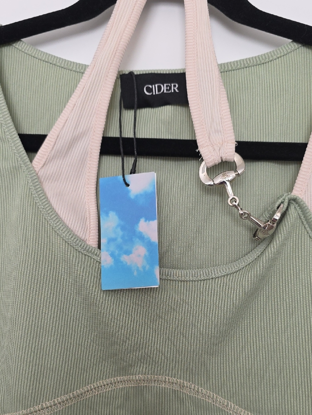 NWT Cider Patchwork Chain Rib Tank Top Size XL - Picture 3 of 5